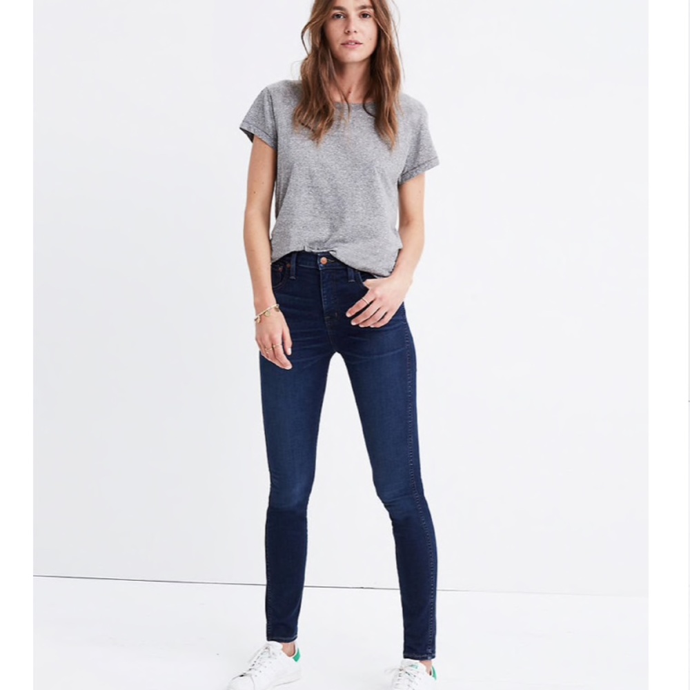 Madewell 10" High Rise Skinny Jeans Hayes Wash 28